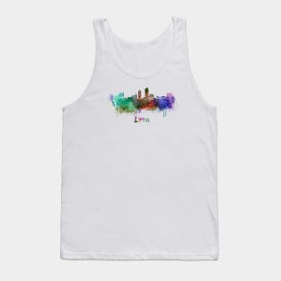 Lyon skyline in watercolor Tank Top